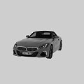 Silver Convertible Sports Car With Black Soft Top And Aerodynamic Exterior Design
