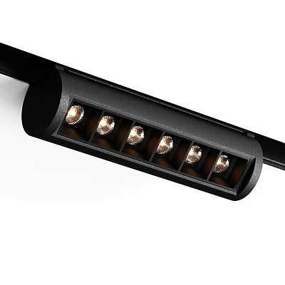 Modern Black Housing LED Downlights and Spotlights with Multiple Bulbs for Home Interior Lighting 3d model