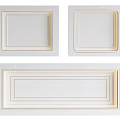 Modern Ceiling Design With Square Rectangular Patterns And Decorative Borders