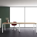 Modern Office Desk and Chair Office Conference Table 3d model