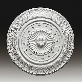 European-style carved round cake pendant 3d model