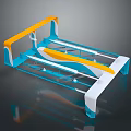 Modern Blue White And Orange Equipment With Streamlined Frame And Support Rails