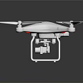 White Quadcopter Drone For Space Exploration And Cosmic Mission Support