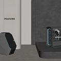 Modern e-sports chassis computer host 3d model