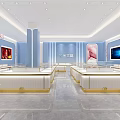 King Tai Fook Luxury Jewelry Store Modern Storefront With Glass Doors And Display Cases