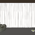 Modern Curtain Window Screen 3d model
