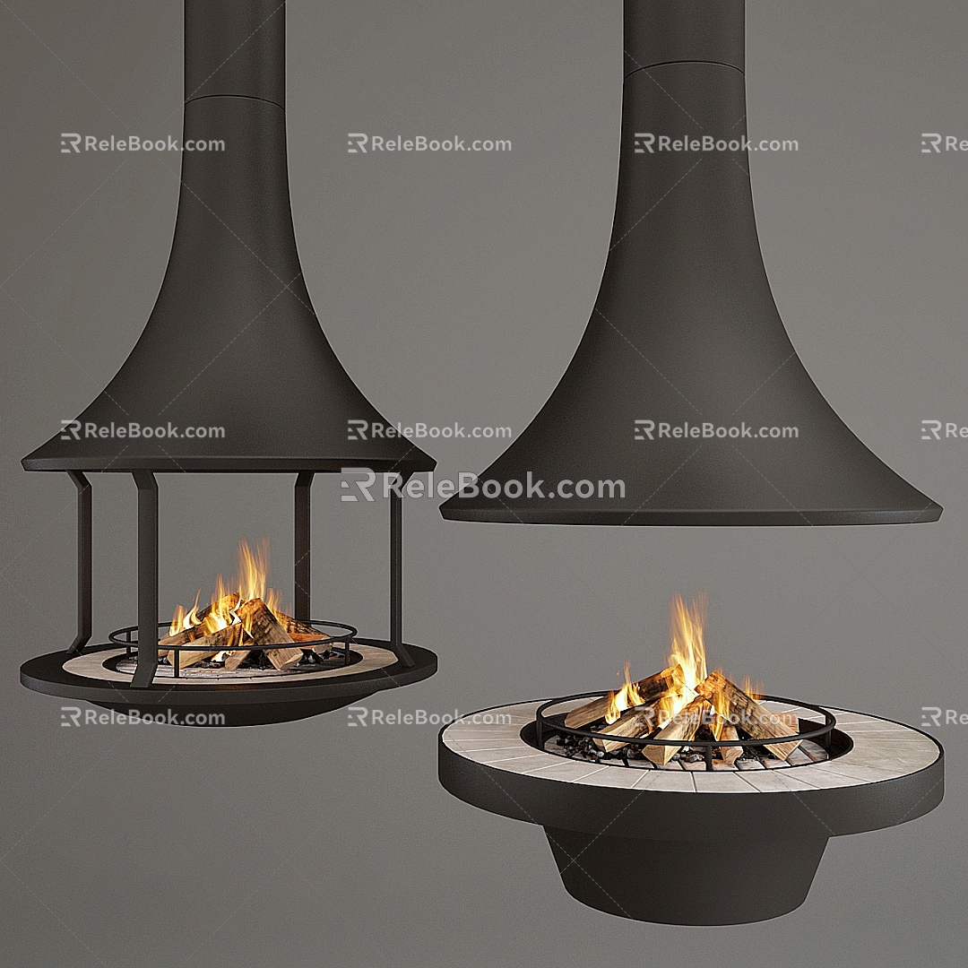 Fireplace Stove Electronic Fireplace 3d model