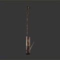 Home Decorative Metal Figurine With Long Handle And Square Base Design