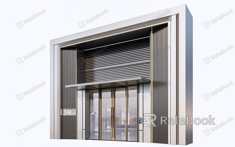 Modern residential unit door residential door head unit entrance door residential building entrance door model