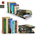 Various Titles of Books and Magazines Stacked and Arranged with Colorful Covers