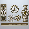 Intricate Sculpture Carving Designs With Vase Flower Patterns Laser Carving And Printing