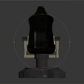 Black Modern Gaming Chair With Ergonomic Design Circular Base And Armrests