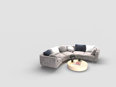 Sofa coffee table combination 3d model