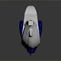Unique Scimitar Weapon With Blue Octopus Decoration And Red Handle Design
