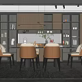 Modern Restaurant Space 3d model