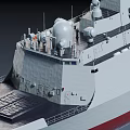 054 frigate destroyer warship 3d model