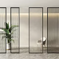 partition glass partition glass screen changhong glass partition screen partition 3d model