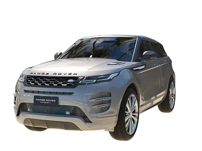 Silver Range Rover Evoque SUV With Modern Exterior Design And Stylish Features 3d model