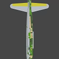 Green Fighter Jet 3D Model with Transparent Cockpit and Detailed Interior Structure on Dark Background