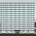 Modern Twin High Rise Residential Buildings With Large Windows And Green Lawns