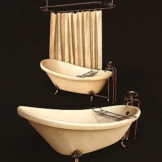 European-style Light Luxury Bathtub 3d model