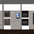 Modern Built in Refrigerators and Freezers with White Integrated Kitchen Appliance Design