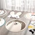 Modern Round Carpet 3d model