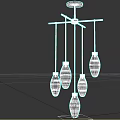 Minimalist Modern Pendant Light With Clear Glass Shades And Metal Hanging Structure