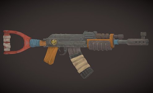 Rust Assault Rifle IAk47 3d model