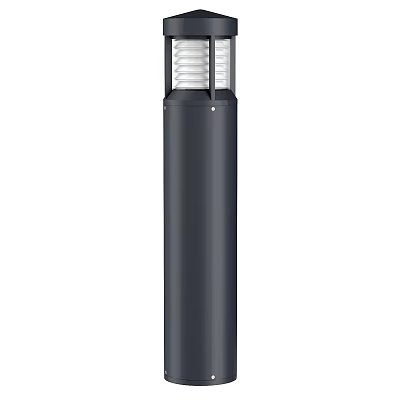 Sleek Black Outdoor Pillar Light with Modern Design for Garden Pathway Illumination 3d model