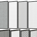 Modern Fence Metal Mesh Metal Enclosure 3d model