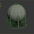 Spherical Industrial Storage Equipment With Steel Support Structure And Flat Base Design