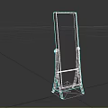 Contemporary Full Length Floor Mirror With Metal Stand And Stable Base