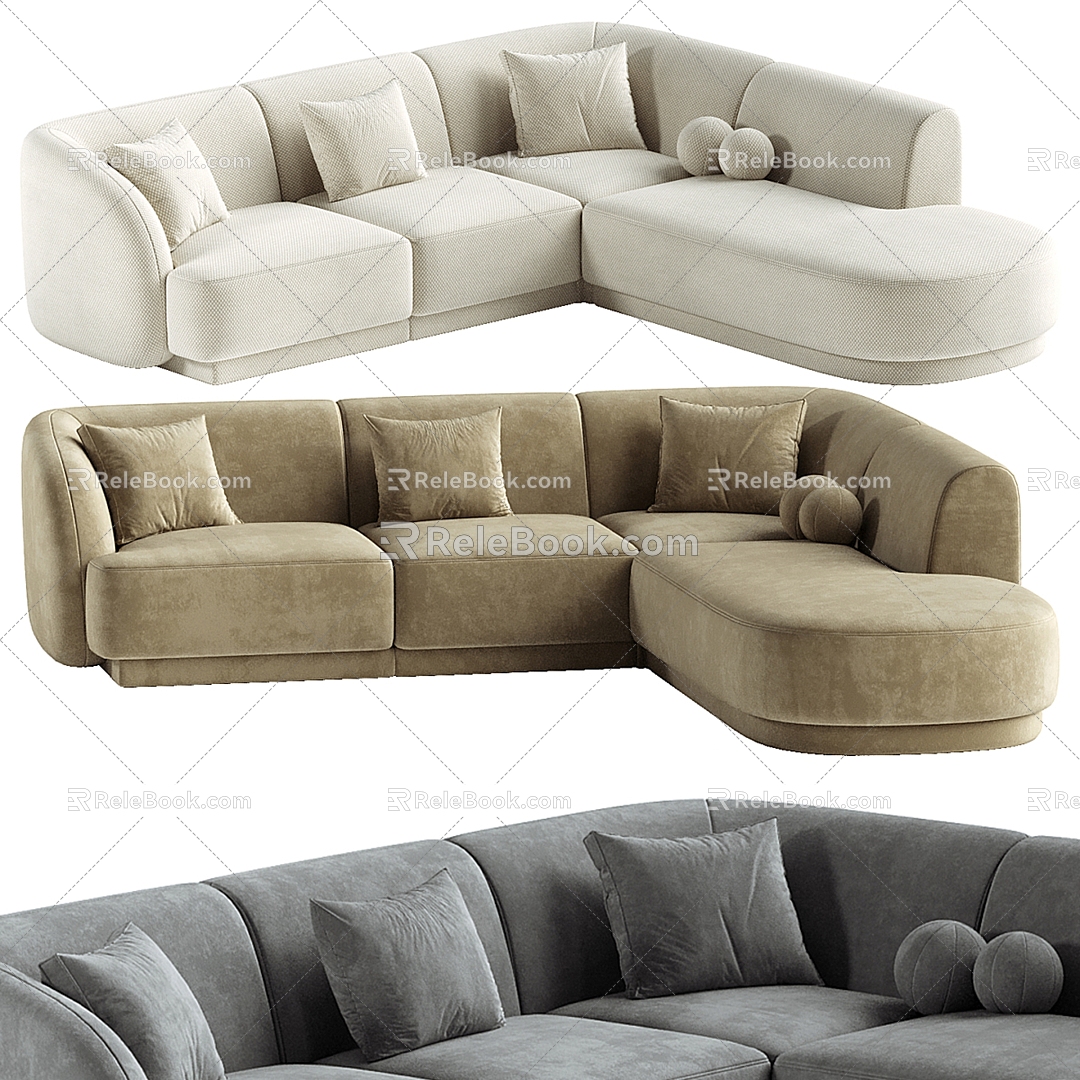 Miley right multiplayer sofa 3d model