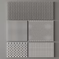 Perforated Metal Panels With Various Hole Patterns And Arrangement Designs For Construction 3d model