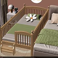 Cozy Light Wooden Kids Bed Design With Green Sheet White Flower And Steps