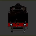 Vintage Steam Train Model With Black Body Red Base LMS Logo And Number 73198