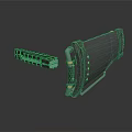 Black Industrial Mechanical Housing And Row Of Terminal Block Connectors