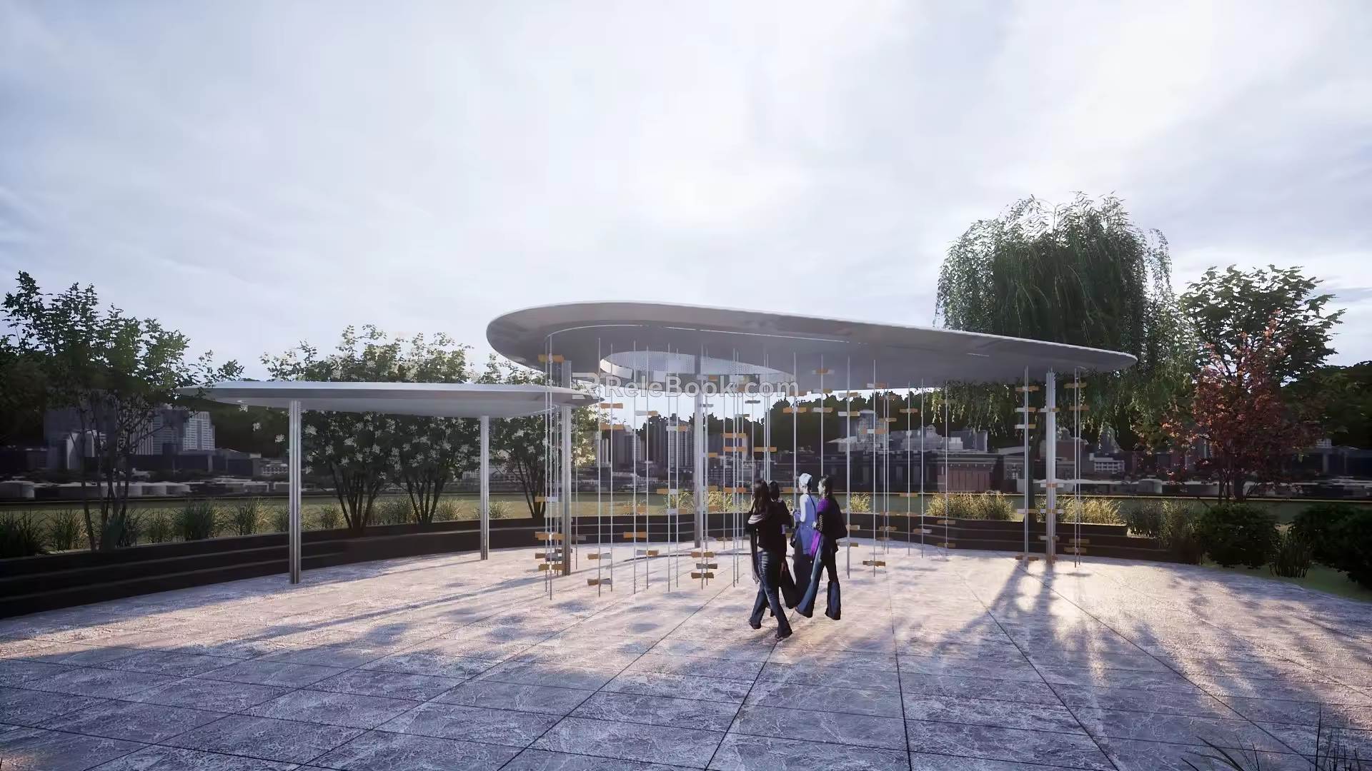 Triangle Pavilion combination 3d model