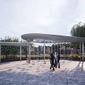 Triangle Pavilion combination 3d model