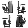 Sports Equipment Strength Training Machine With Black Frame Padded Seat And Adjustable Settings