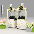 Popular Photo Check In Spot With Decorative Flags Booth And Signage