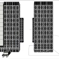 style high-rise apartment building su model 3d model