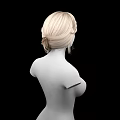Female Game Movie Character 3D Model With Blonde Braided Hair And Upper Body