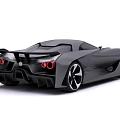 Gray Nissan Concept Car Featuring Sleek Design Sporty Exterior Large Wheels And Rear Spoiler
