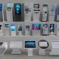 All in One Machines with Various Standing and Desktop Interactive Touch Screen Designs 3d model