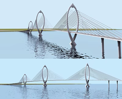 Modern Bridge 3d model