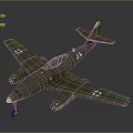 Green Scale Airplane Model With Twin Engines Open Cockpit And White Cross Markings