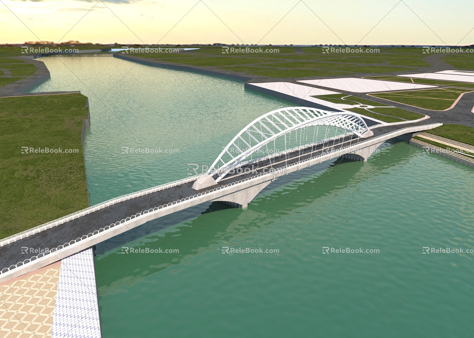 Ningbo Jiangkou Bridge 3d model