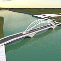 Ningbo Jiangkou Bridge 3d model